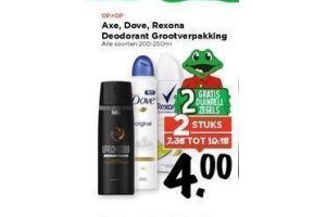 axe dove rexona deodorant grootverpakking