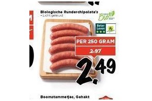 biologische runderchipolata s