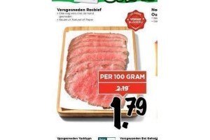 versgesneden rosbief