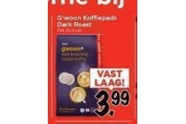 g woon koffiepads dark roast