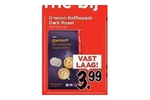 g woon koffiepads dark roast