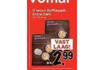 g woon koffiepads extra dark