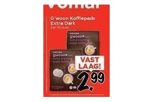 g woon koffiepads extra dark