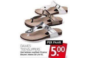 dames teenslippers