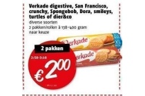 verkade digestive san francisco crunchy spongebob dora smileys turtles of dier en co