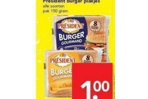 president burger plakjes
