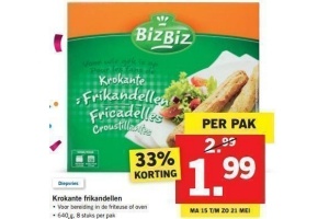 bizbiz krokante frikandellen