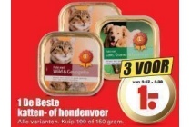 1 de beste katten of hondenvoer