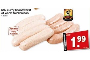 bbq curry braadworst of worst tuinkruiden