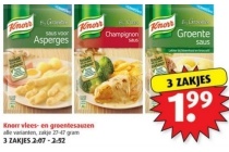 knorr vlees en groentesauzen
