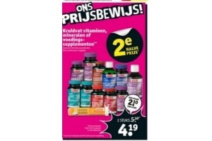 kruidvat vitaminen mineralen of voedingssupplementen 2e halve prijs