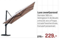 luxe zweefparasol