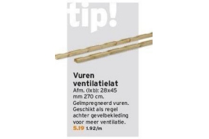 vuren ventilatielat