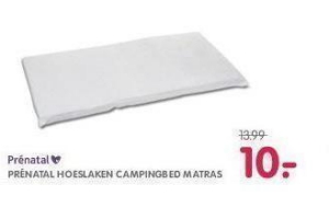 prenatal hoeslaken campingbed matras