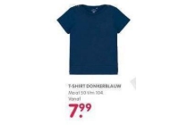 t shirt donkerblauw