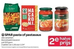 spar pasta of pastasaus