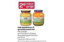 hak appelmoes of groenteconserven