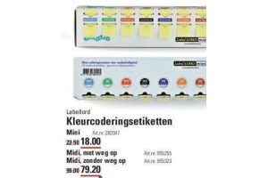 labellord kleurcoderingsetiketten