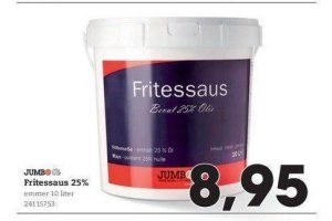 jumbo fritessaus 25 nu eur8 95 per stuk