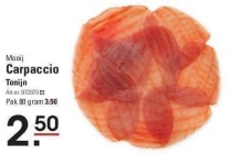 carpaccio tonijn