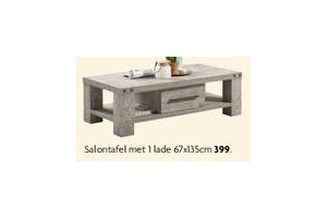 salontafel met 1 lade 67x135cm