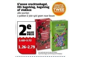g woon vruchtenhagel xxl hagelslag hagelslag of vlokken