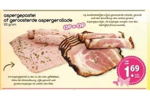 aspergepastei of geroosterde aspergerollade