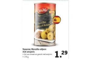 spaanse manzilla olijven met ansjovis