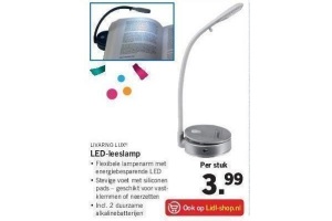 livarno lux led leeslamp