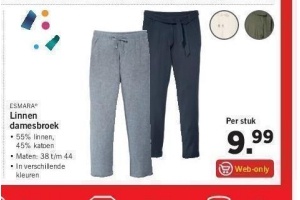 linnen damesbroek voor eur9 99