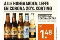 alle hoegaarden leffe en corona