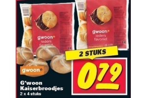 g woon kaiserbroodjes