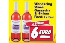 wandering vines garnacha en shiraz rose