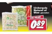 ijsbergsla naturel of uien gesneden