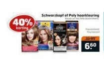 schwarzkopf en poly haarkleuring