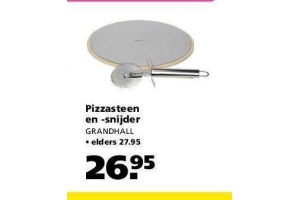 pizzasteen en snijder