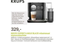 krups expert en milk black volautomaat espressomachine