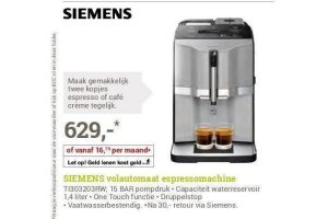 siemens volautomaat espressomachine
