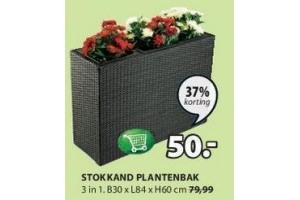 stokkand plantenbak