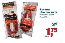 serrano chorizo sarta