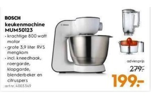 Vaardig klep Welsprekend Bosch keukenmachine MUM50123 nu voor €199 - Beste.nl