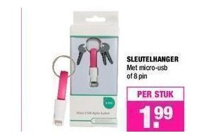 sleutelhanger met micro usb of 8 pin nu eur1 99 per stuk