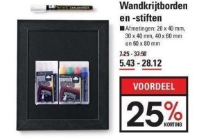 wandkrijtborden en stiften