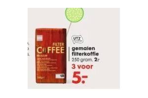 gemalen filterkoffie