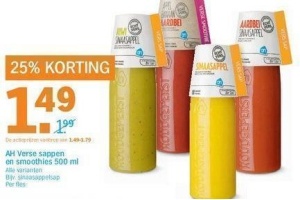 ah verse sappen en smoothies 500 ml