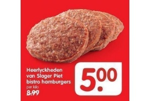 heerlyckheden van slager piet bistro hamburgers