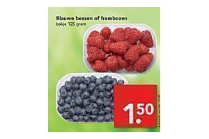 blauwe bessen of frambozen