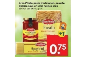 grand italia pasta tradizionali passata classica saus of salsa rustica saus