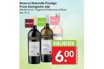 reserve naturelle prestige frans biologische wijn
