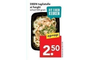 deen tagliatelle ai funghi